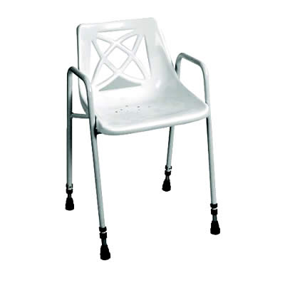 Shower Chair - Stationary & Adjustable Height 