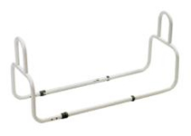 Adjustable width double loop bed stick